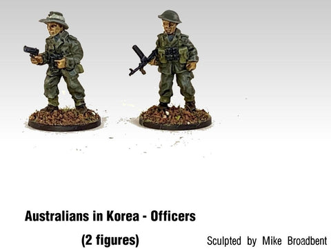 Game Miniatures -  Aussies in Korea Officers (2)