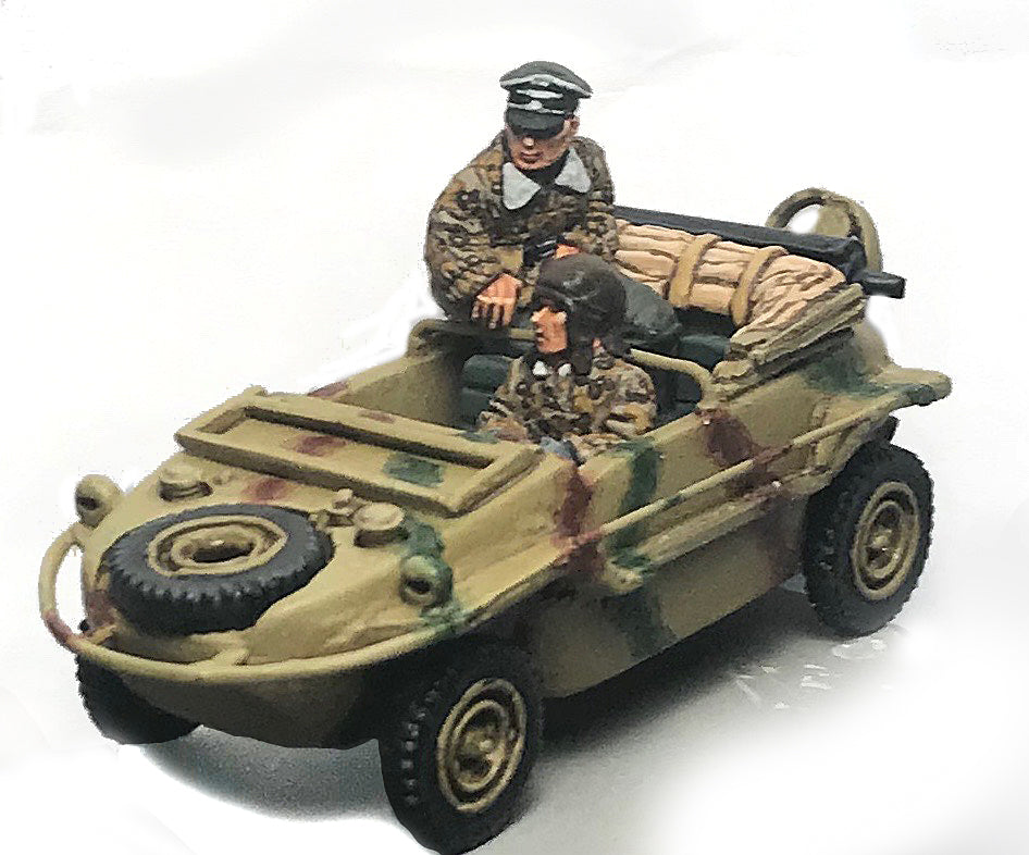 German-AFV Peiper and driver in schwimmwagen