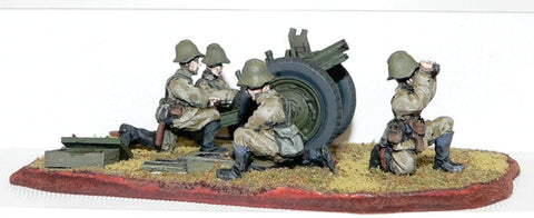 Game Miniatures - Soviet Regimental Artillery (76mm) gun & Crew(4)