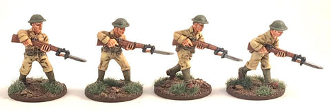 Game Miniatures -  Philippines 1941 US Army Assaulting (4)