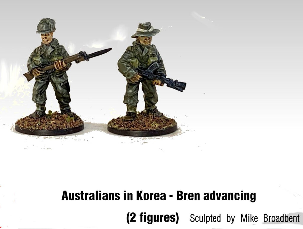 Game Miniatures -  Aussies in Korea Bren Team Advancing (2)