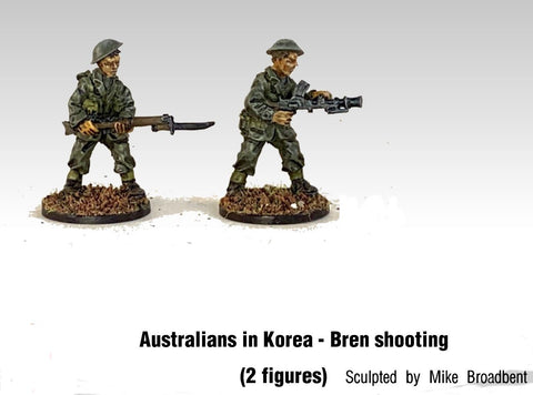 Game Miniatures -  Aussies in Korea Bren Team Firing (1 team/2 figures)