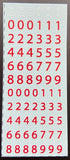 AFV-Decal German Red Numerals outlined in white