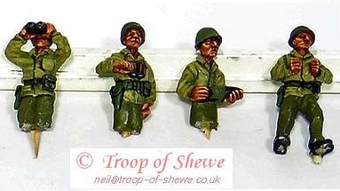 Miniatures US Hellcat/HMC/LVTA-4 crew torsos (4)