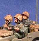 Miniatures USMC Jeep Cmd Crew (3)