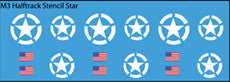 AFV-Decal US M3 Halftrack Stencil Stars