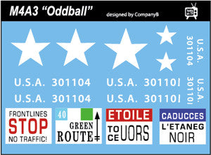 AFV-Decal US M4A3 Oddball  1/56 and 1/35