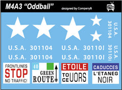 AFV-Decal US M4A3 Oddball  1/56 and 1/35