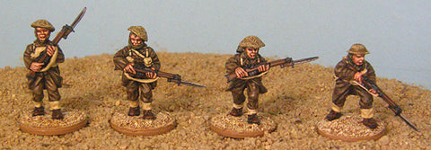 Game Miniatures - Bardia Rifles Advancing (4)