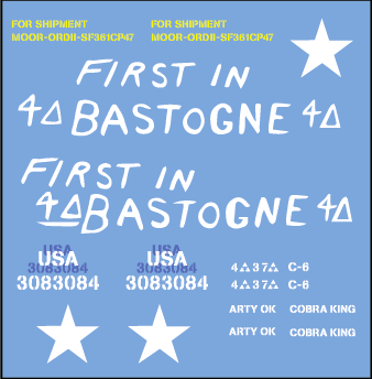 AFV-Decal US 3rd Armored: First in Bastogne