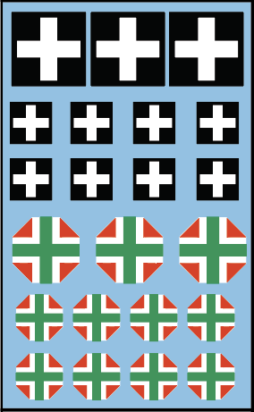 AFV-Decal Hungarian  Crosses