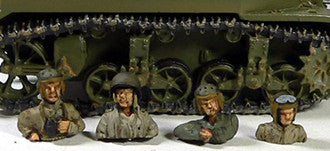 Miniatures US Army tanker 1/4 torsos (4)