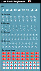 AFV-Decal Japanese Armor 1st Tank Reg