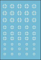 AFV-Decal German White Cross Outline