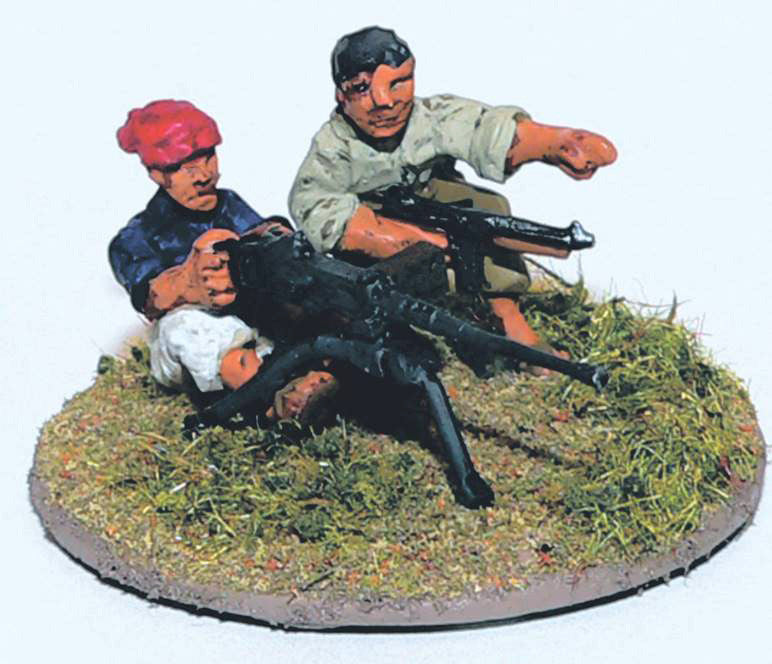 Game Miniatures - Filipino Guerrillas MG Team