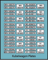 AFV-Decal German Kubelwagen License Plates
