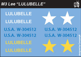 AFV-Decal US M3 Lee "Lulubelle" 1/56 and 1/35