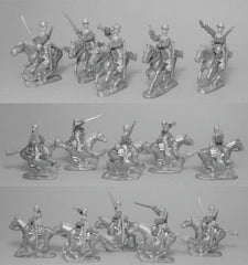 Game Miniatures - Japanese Allied Cavalry Command Mounted Officer and Bugler
