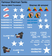 AFV-Decal US 'Famous' Sherman Markings