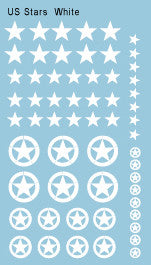 AFV-Decal US Stars White